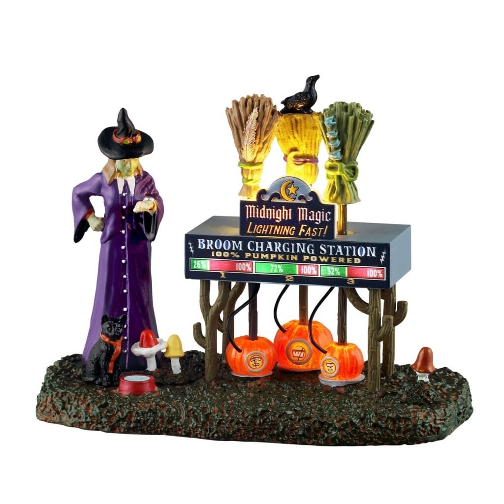 Broom Charging Station Lemax Spooky Town 2026