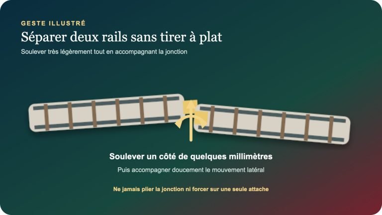 Monter et démonter des rails Lemax sans casser les attaches