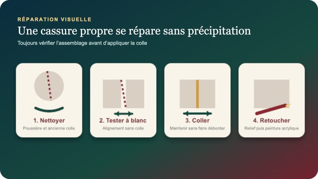 Réparer une pièce Lemax cassée : résine, figurine et peinture